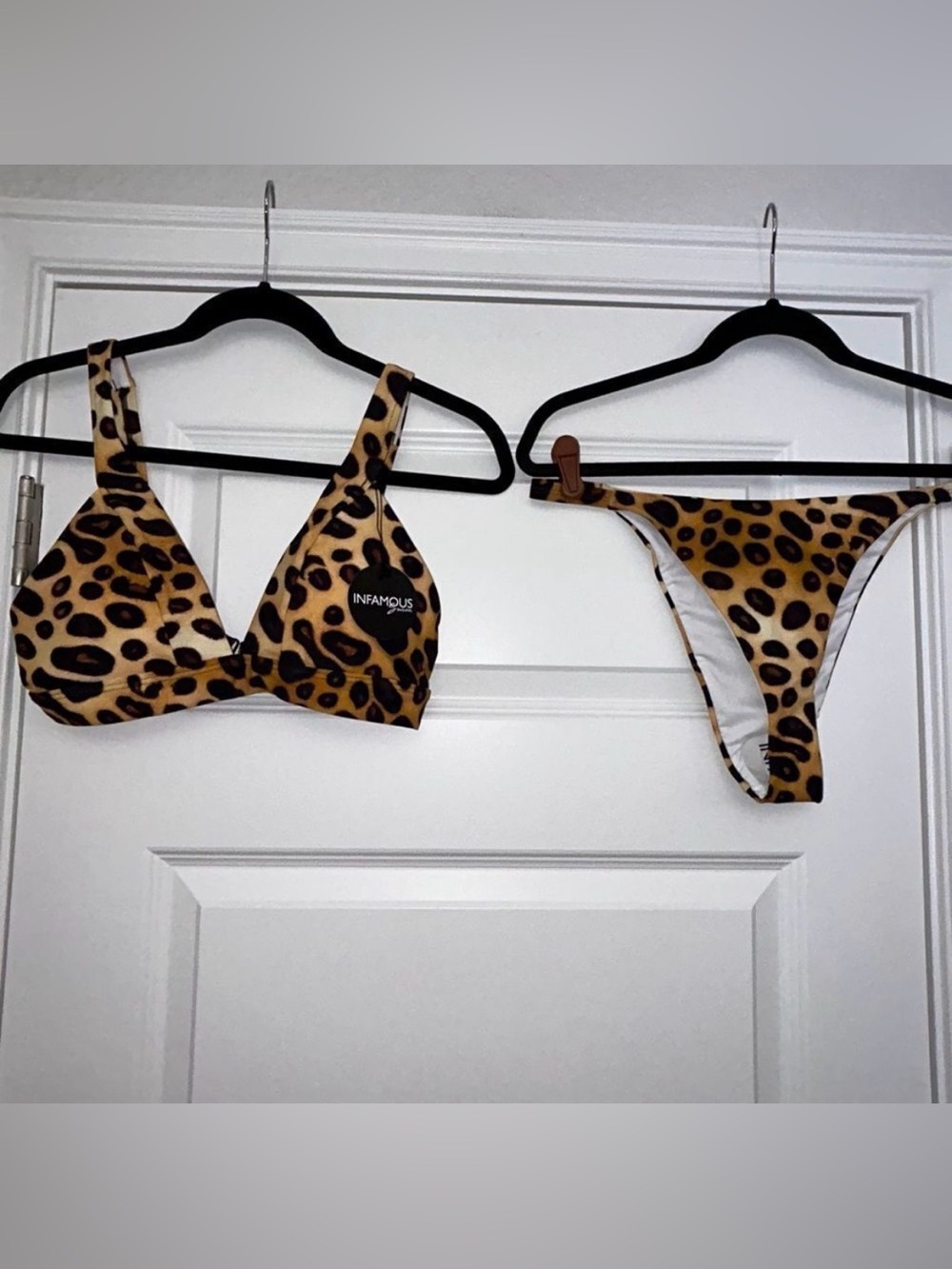 New, Infamous Swim Lola Top Stella Bottom Two Piece Cheeky Swimsuit Bikini Set